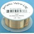Artistic Wire Spool Beading Wrapping Gold Tone 28 Gauge 45ft