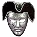 Venetian Mask Silver W/Headpiece