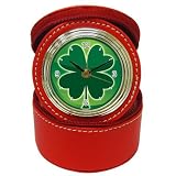 Jewelry Case Clock Red of Green Shamrock (Celtic, Club, Gold, Irish, Ireland, Little, Charm, Cross,...