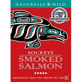 Alaska Smokehouse Sockeye Salmon in a Gift Box, 4 oz