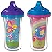 Munchkin Click Lock 2 Count Insulated Sippy Cup, 9 ounce, Bird/Butterfly