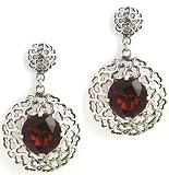 Baltic Honey Amber and Sterling Silver Diamond Cut High Quality Abstract Classic Earrings