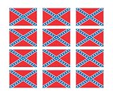(12) Rebel Confederate Flag 2" Helmet USA Vinyl Sticker Decal