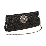 Whiting and Davis Bubble Mesh East West Clutch