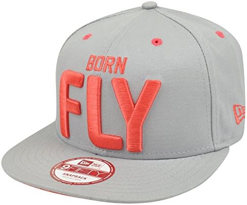 New Era 9Fifty 950 Make A Statement Born Fly Snapback Flat Bill Grey Hat Cap