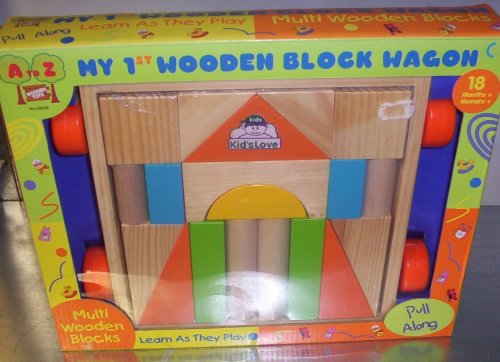 Childrens Toyshop  Toys : My First Wooden Blocks Wagon