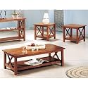 Brown 3 Piece Occasional Table Set By Coaster Furniture