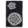 Ruia Home Chrysanthemum Cotton Reversible Bath Rug, Black/White