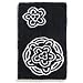 Ruia Home Chrysanthemum Cotton Reversible Bath Rug, Black/White