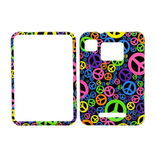 Premium - Motorola Charm MB502- Colorful Neon Bubbles on Black - Faceplate - Case - Snap On - Perfect Fit Guaranteed