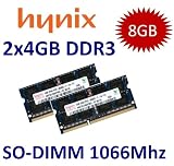 Produkt-Bild: HYNIX Original (Mihatsch & Diewald) 8GB Dual Channel Kit 2 x 4 GB 204 pin DDR3-1066 SO-DIMM (1066Mhz, PC3-8500S, CL7) - passend f&uuml;r aktuelle Notebooks und MacBook 5,1 6,1 + MacBook Pro 5,1 6,1 6,2 7,1 + iMac 9,1 10,1 11,1 + mac mini 3,1 4,1