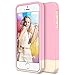 Maxboost Vibrance Protective Soft Interior Metallic Finished Base with Slider Style Hard Case for Apple iPhone 5/5S All Carriers - Eco-Friendly Retail Packaging - Cherry Blossom / Champagne Gold