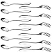 Glittermall 12PCS Stainless Steel Cocktail Tasting Appetizer Cake Fruit Forks and Tea Dinner Server Spoon Kitchen Accessory Wedding Party (6 forks 5'' and 6 spoons5'')