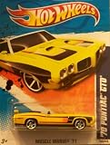 2011 Hot Wheels 70 Pontiac GTO Yellow #105 244