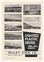1955 Woolworth JC Penney Newberry Murphy McCrorys Neisner's Goldblatts Stores Willey Sign Co Trade Print Ad