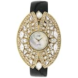 Charles Winston Women's Cubic Zirconia Accented Watch #WS0281-CZ-BK