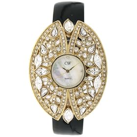 Charles Winston Women's Cubic Zirconia Accented Watch #WS0281-CZ-BK