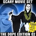 Scream Scary Movie Set "Stoned" Original Kino Lizenz Latex Maske, Scream Horror Kutte, Hanf Halskette, Riesen Joint und schwarze Handschuhe Kult Kino Mega Halloween Horror Kost�m Schocker Set f�r Erwachsene (unisize) - All inclusive Freaky Ghosface Stab Wahnsinn im Exklusiv Horror Whazzzuuuuuup... Megaset Limited Edition Release