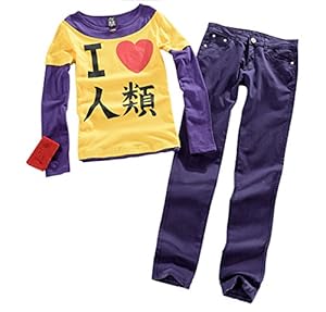 Pride Panda Unisex No Game No Life Cosplay I Love Human Costume-Female-X-Large