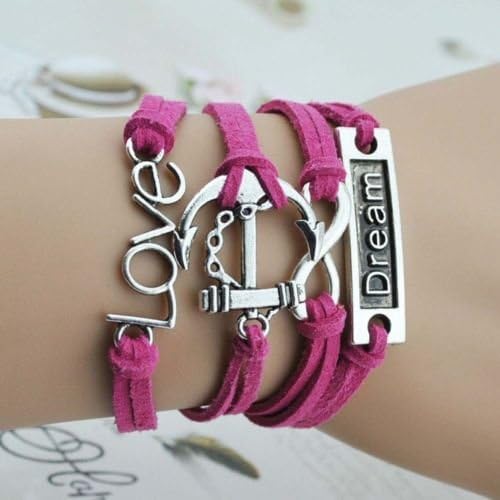 KhaoPan fashion - NEW Jewelry fashion Leather Cute Infinity Charm Bracelet Silver lots Style pick Type51