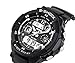 Misskt® 30m Water-proof Boys Girls Sport Digital Led Watch with Alarm Stopwatch Children Watch black