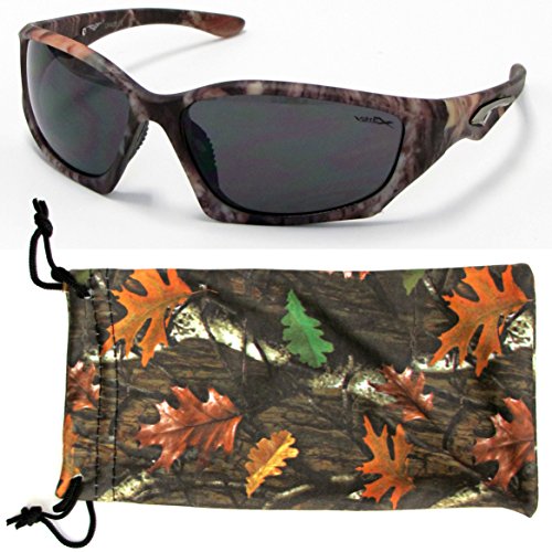 VertX Mens Camouflage Sunglasses Sport Fishing Hunting Outdoor Free Camo Pouch