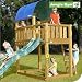 Spielturm Jungle Gym BARRACK - Kletterturm mit Rutsche blau