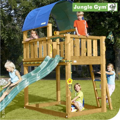 Cover image : Spielturm Jungle Gym BARRACK - Kletterturm mit Rutsche grün