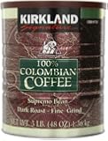 Signature 100% Colombian Coffee Supremo Bean Dark Roast-Fine Grind, 3 Pound
