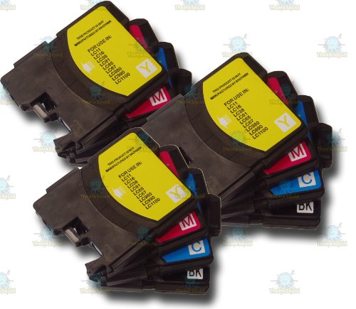 12 Chipped LC980 Compatible Ink Cartridges for