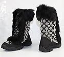 Coach Signature Jennie Black and White Snow Boots