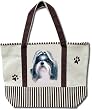 Shih Tzu Tan/White Dog 20'' x 15'' Shopping Tote