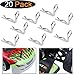 HobbyPark RC 1/16 1/18 Body Clips 90-Degree Angle Springy Pins for Traxxas Redcat Racing WLtoys A959 Car Truck Buggy Drift Touring (20-Pack) (Sliver)