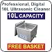 10 Litre Professional Digital Ultrasonic Cleaner Heating U