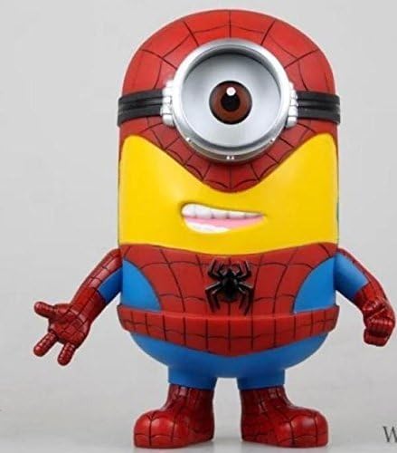 Anime Despicable Me ABS/PVC Minions cosplay Superheroes Spiderman Minions Toy Figure 20cm (without box)