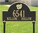Washington Nationals Black and Gold Personalized Address Lawn Plaque