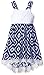 Youngland Girls' Navy and White Chiffon High Low Dress