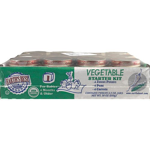 Earth's Best Organic 1st Vegetable Starter Kit, 2.5 Ounce Jars (Pack of 12)