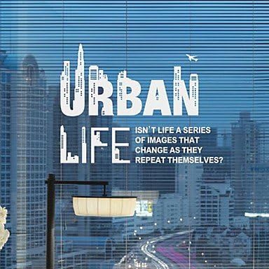 Wall Stickers Wall Decals, Modern Creative letter building PVC Wall Stickers -HSE