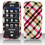 Premium - LG GS390/Prime Hot Pink Plaid Cover - Faceplate - Case - Snap On  ....