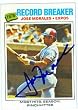 Jose Morales autographed Baseball Card (Montreal Expos) 1977 Topps Record Breaker #233