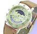 New Philip Persio Mens Moon Date Leather Sport Watch