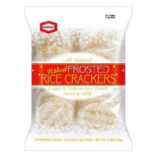 Kameda Baked Frosted Rice Crackers, Sweet & Salty, 12 portions - 5-Ounce (Pack of 6)
