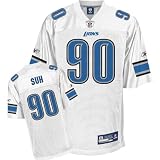 Reebok Detroit Lions Ndamukong Suh Youth Replica White Jersey Extra Large