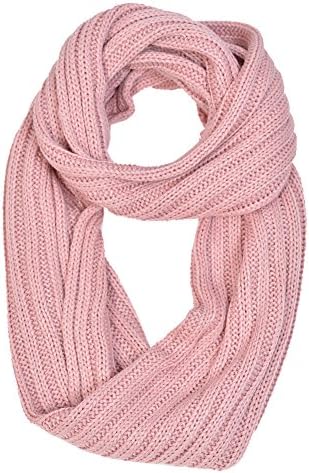 HUE21 Women's Cozy Winter Knit Infinity Scarf One Size Pink