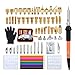 72PCS Soldering Iron Wood Burning Kit, Jeerbly Professional Pyrography Kit - Wood Burner Tool, Embossing, Carving, Soldering Tips Arts and Crafting Supplies
