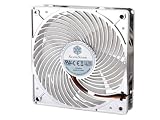 SilverStone Air Penetrator Air Channeling Case Fan with White LED Light 120*120*25mm/1500rpm AP121-WL (Silver)