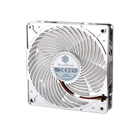 SilverStone Air Penetrator Air Channeling Case Fan with Blue LED Light 120*120*25mm/1500rpm AP121-BL (Silver)