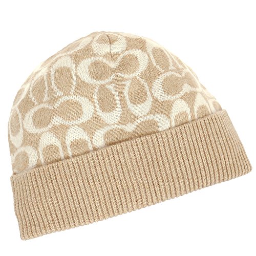 [コーチ] COACH アパレル(帽子) F86024 キャメル×バニラ シグネチャー ロゴ ニット ハット レディース [アウトレット品] [ブランド] [並行輸入品]