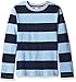 Scout + Ro Big Boys' Long-Sleeve Stripe Shirt, Alaskan Blue/Navy, 10
